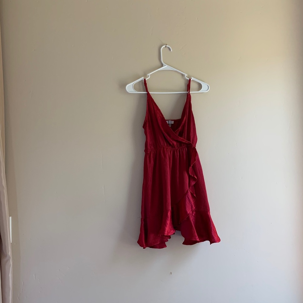 TOBI Red Ruffle Dress